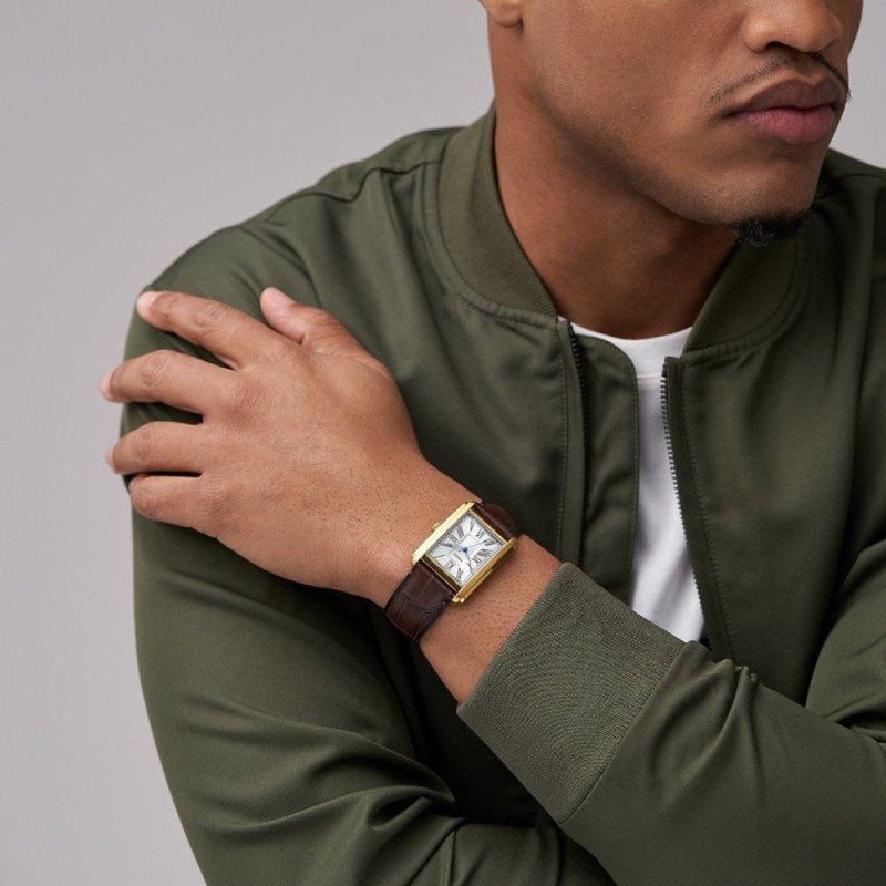Montre analogique Fossil collection Carraway bracelet cuir marron
