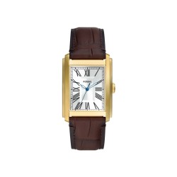 Montre Fossil Homme Carraway - Cuir Marron Boîtier Doré