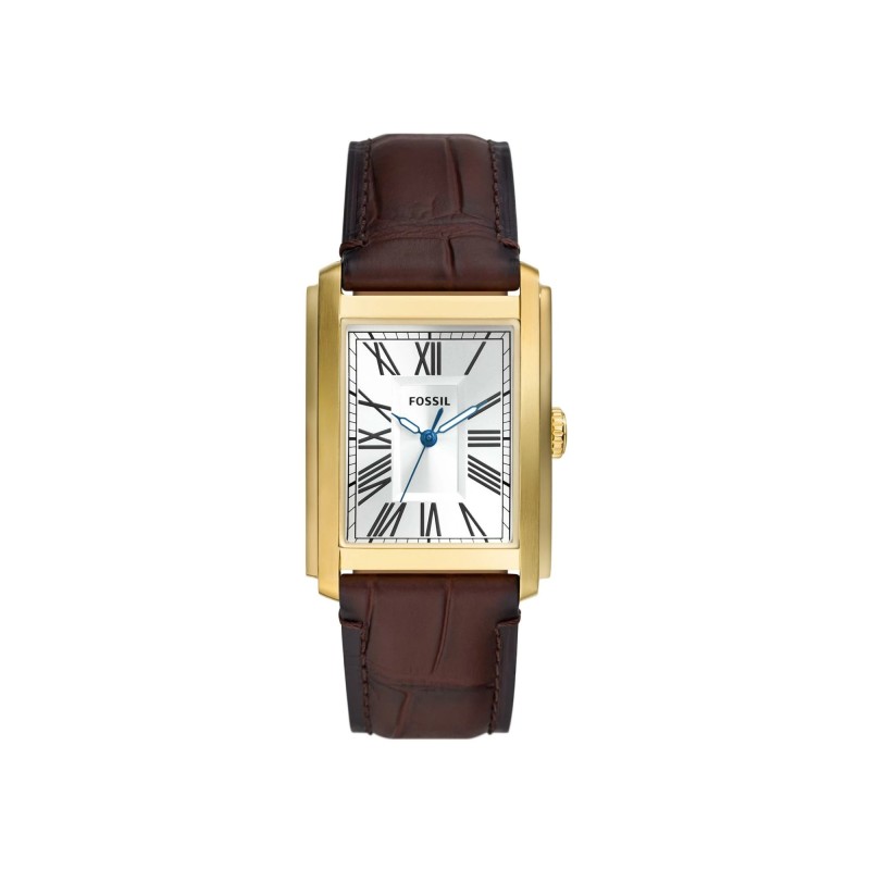 Montre analogique Fossil collection Carraway bracelet cuir marron