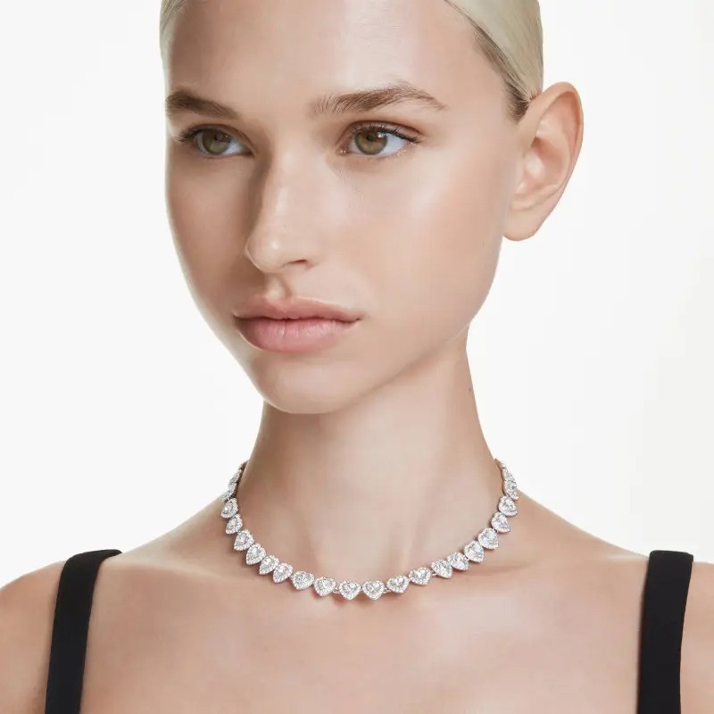 Collier Tennis Swarovski x Ariana Grande - Argenté Cristaux blancs