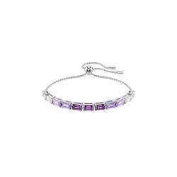 Bracelet Femme Swarovski Matrix - Argenté & Cristaux ton violet