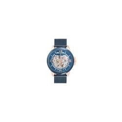 Montre Homme Montignac Automatique - Acier milanais bleu