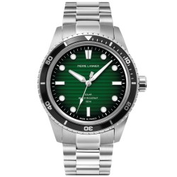 Montre Pierre Lannier Homme Inti Solar - Argenté Fond Vert