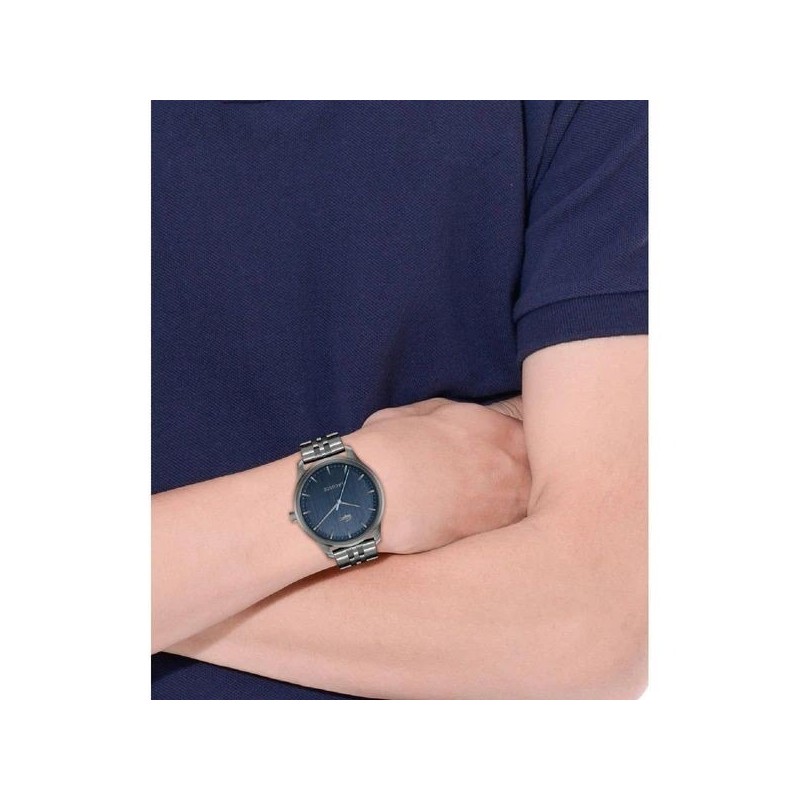 Montre Analogique Lacoste collection Lisbon bracelet acier argenté