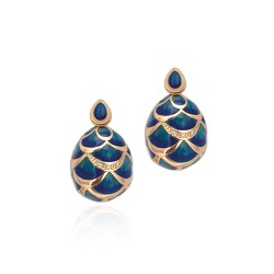 Boucles d'oreilles femme pendantes Tsar Collection Tamara - Argent Doré rose