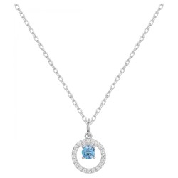 Collier Argent Femme Carador - Spinelle Synthétique Bleu ciel