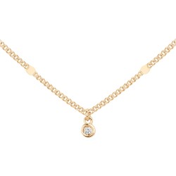 Collier Femme LA GARCONNE en Plaqué Or et Diamant Collection Pure