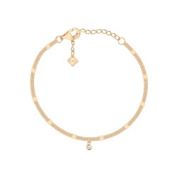 Bracelet plaqué or et diamant Etat D'âme La Garçonne