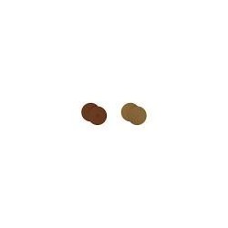Cuir pour boucles d'oreilles Femme Les Georgettes 16mm - Terre Cuite/Bronze