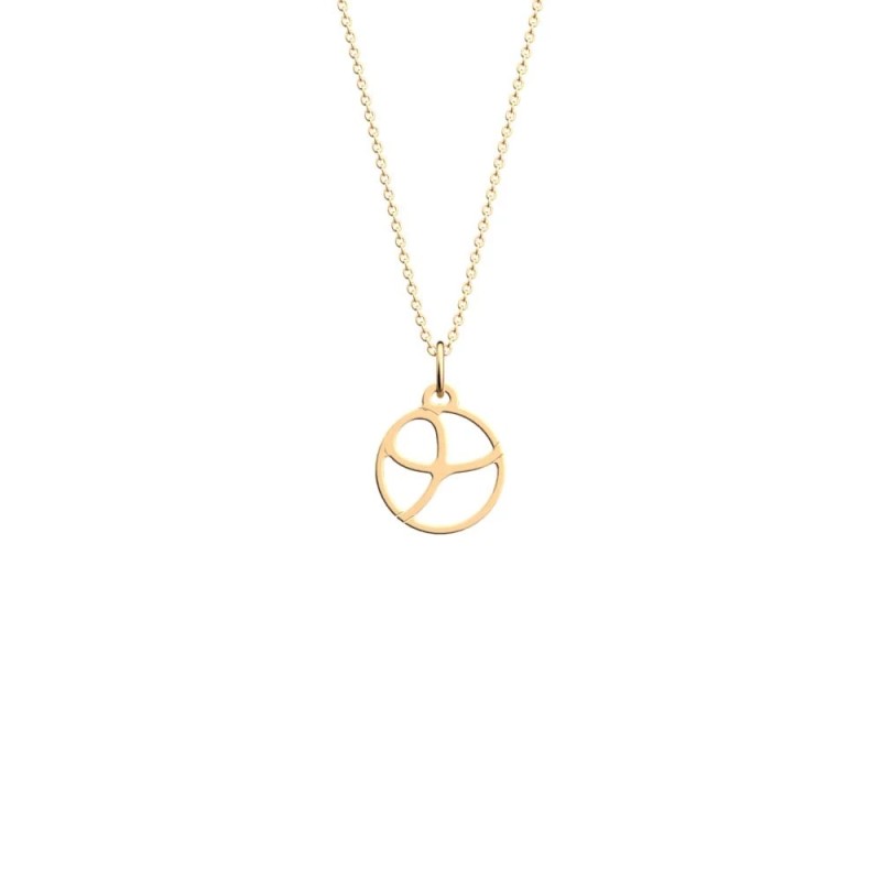 COLLIER LES GEORGETTES VALSE LAITON DORÉ 16MM