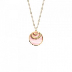Collier Femme Les Georgettes - Nomade Rose Nacre 20mm