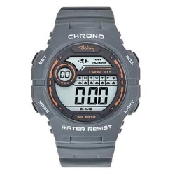 Montre TEKDAY homme silicone gris affichage digital