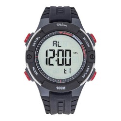 Montre Tekday Homme bracelet silicone noir et affichage digital