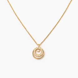 Collier Carador Or Jaune 375/000 Diamants - Double Cercles