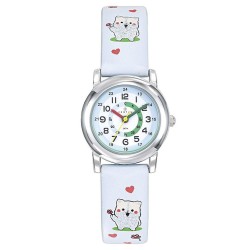 Montre Certus Junior - Bracelet Cuir Bleu Ciel Chaton