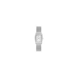 Montre Joalia femme acier argenté cadran rectangle fond blanc