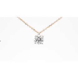 Collier Solitaire Atelier 17 Chaine Or Jaune 750/000 Diamant Synthétique