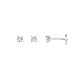 Boucles d'oreilles Atelier 17 Or Blanc 750/000 Diamant Synthétique Attache Alpa