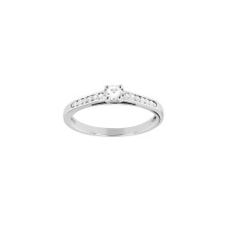 Bague Solitaire Accompagné Atelier 17 Or Blanc 750/000 Diamants Synthétiques