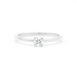 Bague Solitaire Atelier 17 Or Blanc 750/000 Diamants Synthétiques