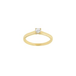 Bague Solitaire Atelier 17 Or Jaune 750/000 Diamants Synthétiques