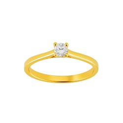 Bague Solitaire Atelier 17 Or Jaune 750/000 Diamants Synthétiques