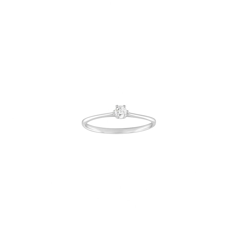 Bague Solitaire Atelier 17 Diamant Synthétique Or Blanc 750/000