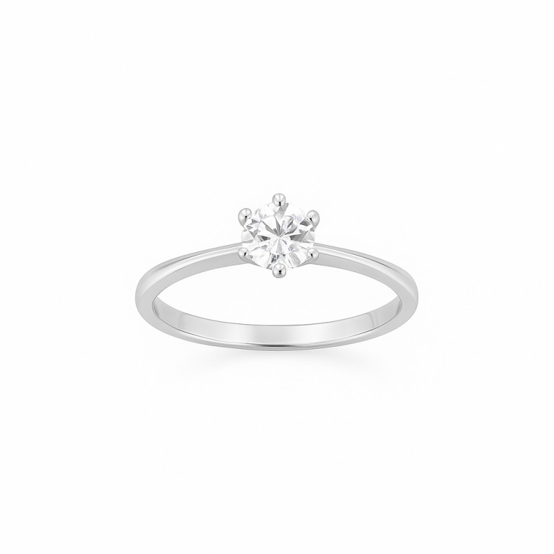 Bague Solitaire Atelier 17 Diamant Synthétique Or Blanc 750/000
