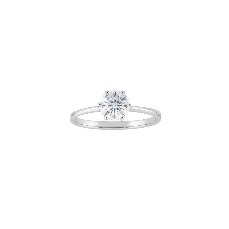 Bague Solitaire Atelier 17 Diamant Synthétique Or Blanc 750/000