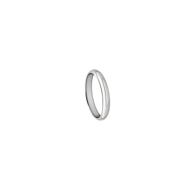 Alliance Or Blanc 375/000 - 1/2 Jonc Standard 3mm