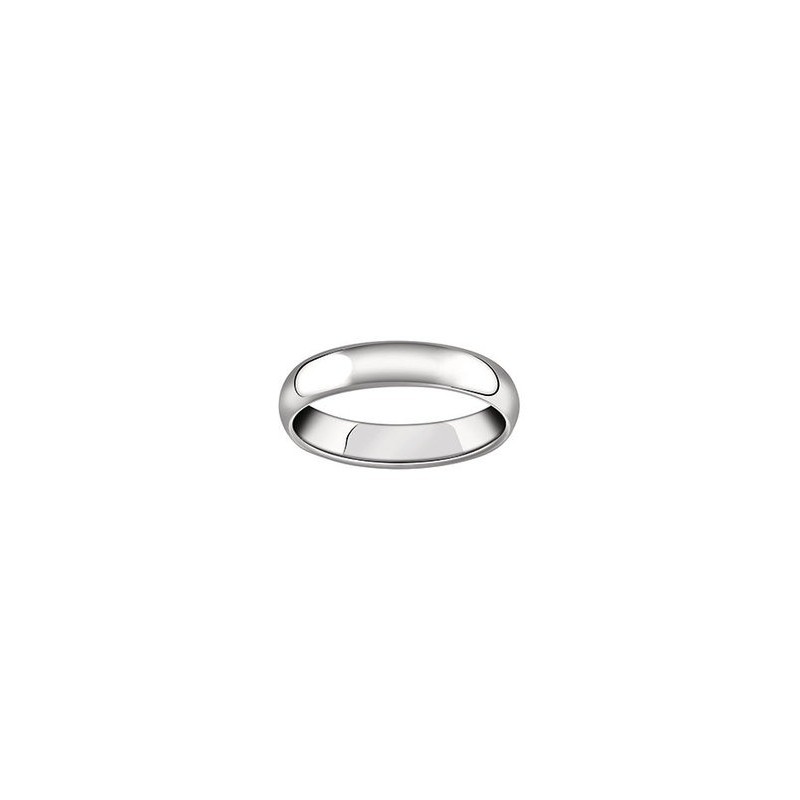 Alliance Or Blanc 750/000 - 1/2 Jonc Standard 4mm