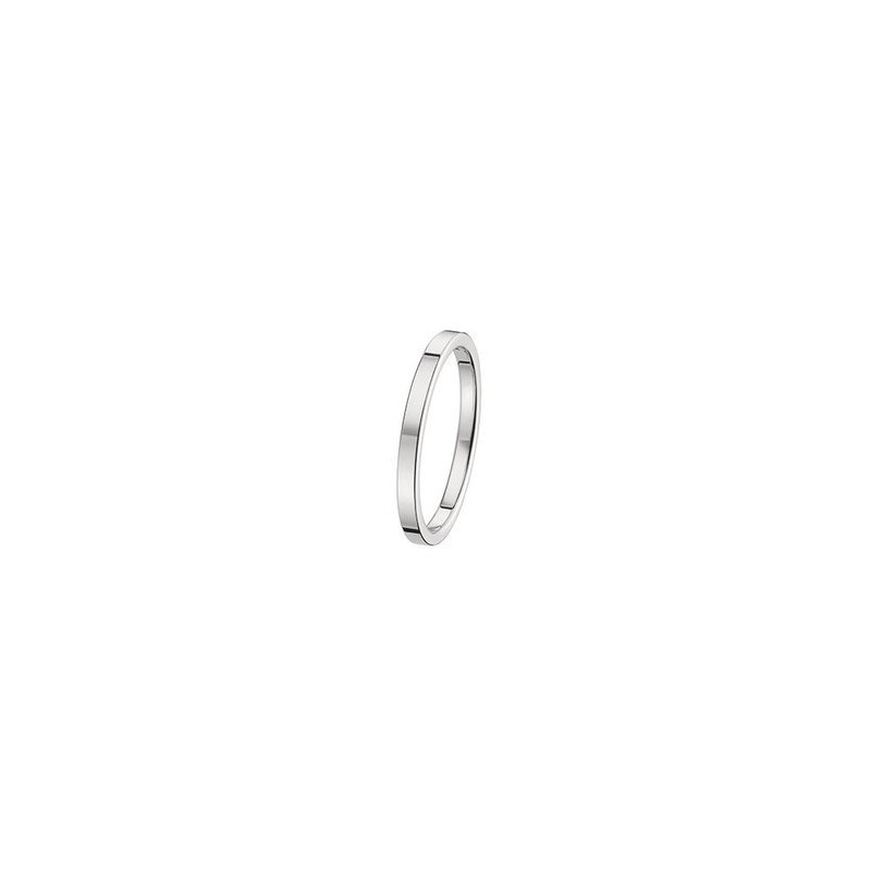 Alliance Or Argenté 750/000 - Ruban Plat Confort 2mm