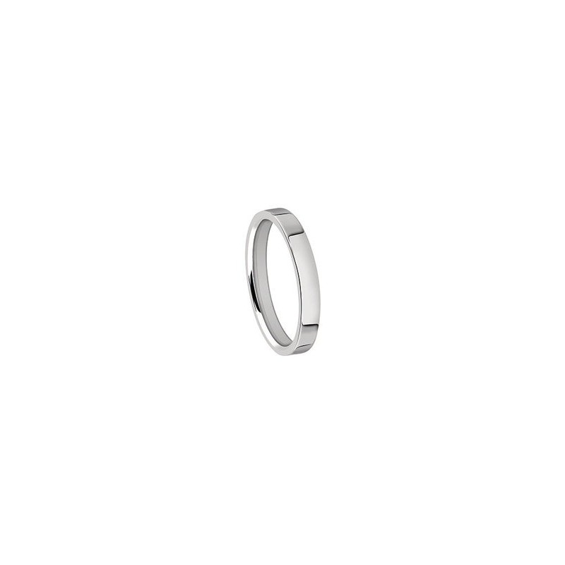 Alliance Or Blanc 375/000 - Ruban Plat Confort 3mm