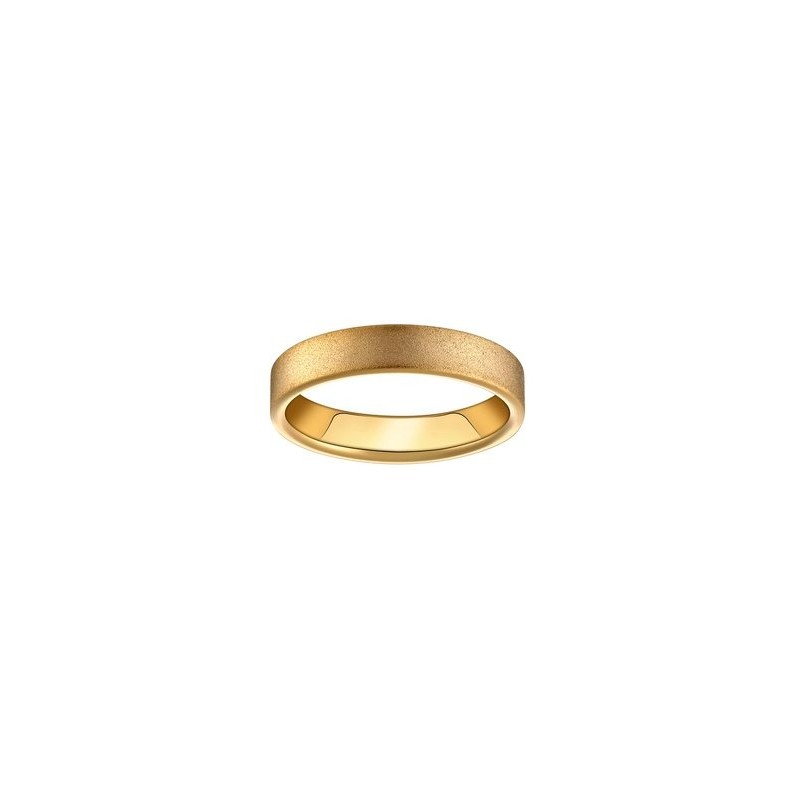 Alliance Or Jaune 750/000 - Ruban Plat Confort Sable 4mm