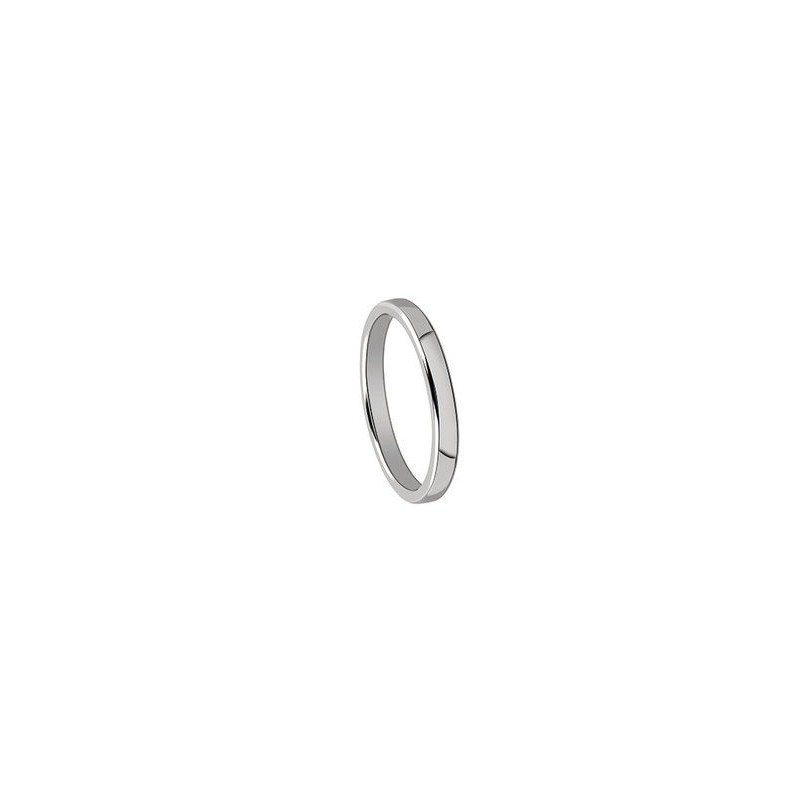 Alliance Or Blanc 750/000 - Ruban Bombe Confort 2.5mm