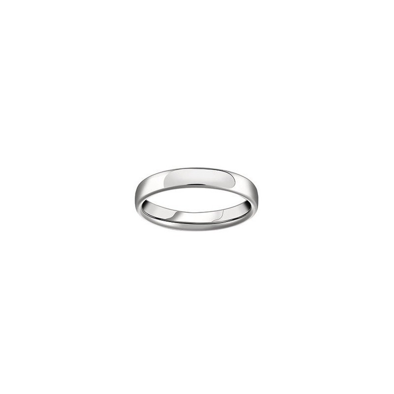 Alliance Or Blanc 750/000 - Ruban Bombe Confort 3.5mm