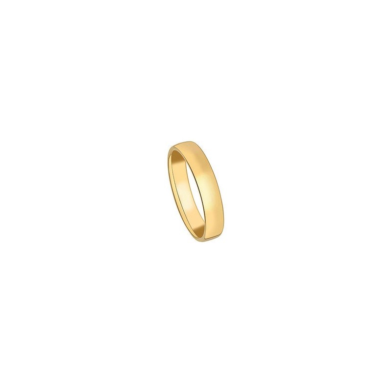 Alliance Or Jaune 750/000 - Ruban Bombe Confort 4.5mm