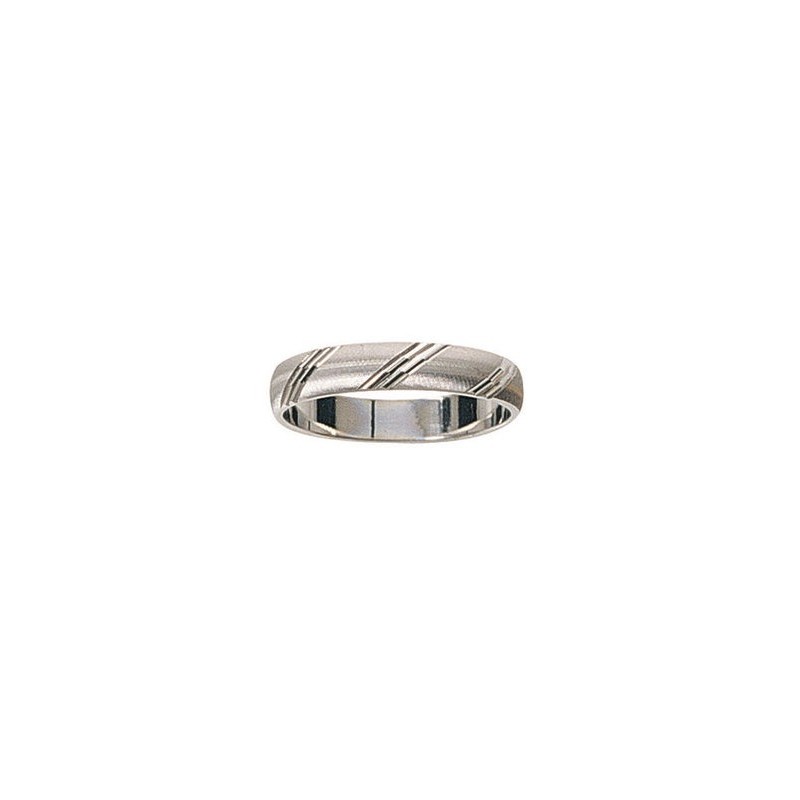 Alliance Or Blanc 750/000 - Fantaisie Standard 4mm