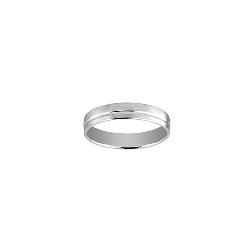 Alliance Or Blanc 750/000 - Fantaisie 4mm