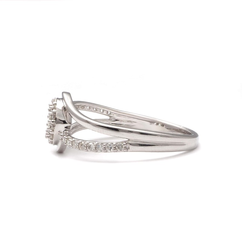 Bague Carador Or Blanc 375/000 Fantaisie Diamants