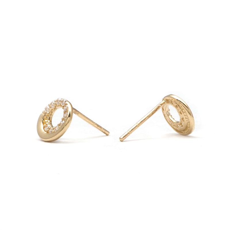 Boucles d'oreilles clous Carador - Or Jaune 375/000 Oxydes de zirconium
