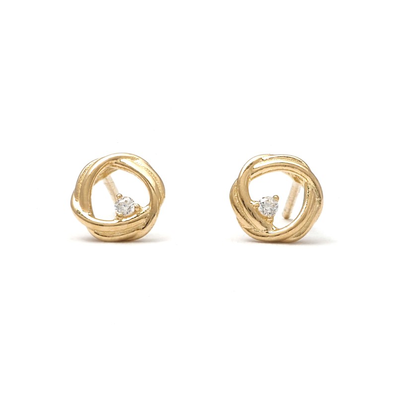 Boucles d'oreilles clous Carador - Or Jaune 375/000 Oxyde de zirconium