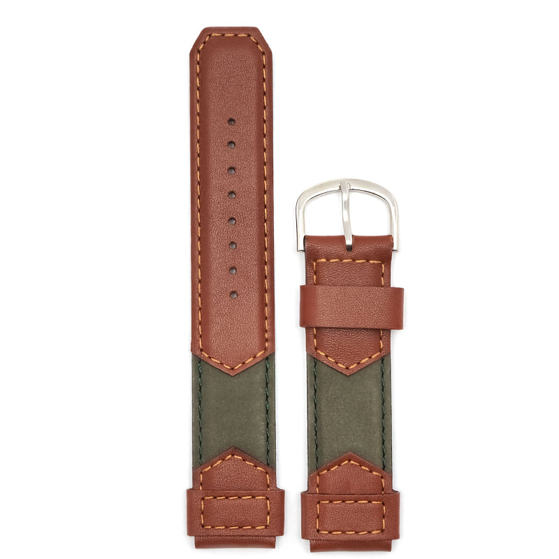Bracelet Montre Casio Cuir Marron Vert