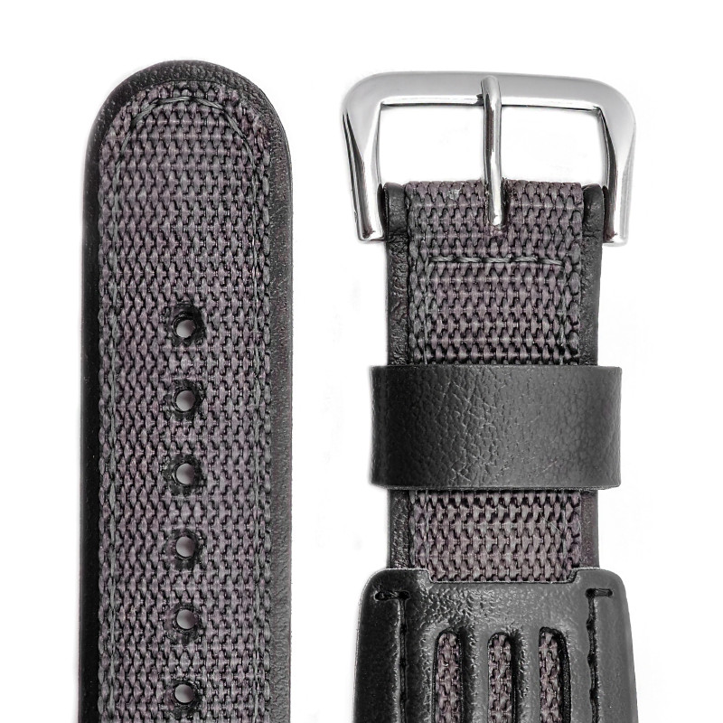 Bracelet Montre Casio Tissu Cuir noir