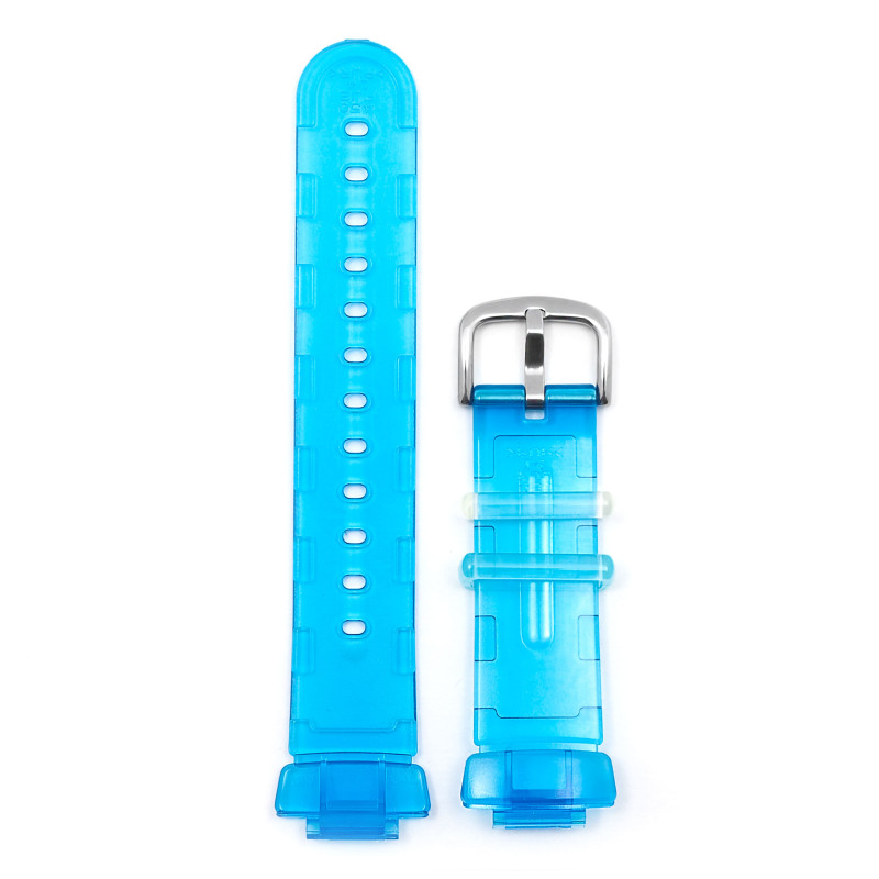 Bracelet Montre Casio Silicone transparent Bleu