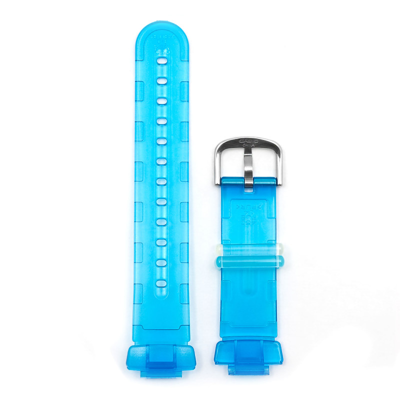 Bracelet Montre Casio Silicone transparent Bleu
