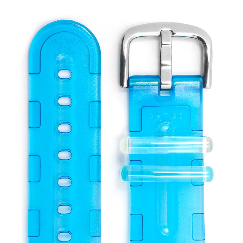 Bracelet Montre Casio Silicone transparent Bleu