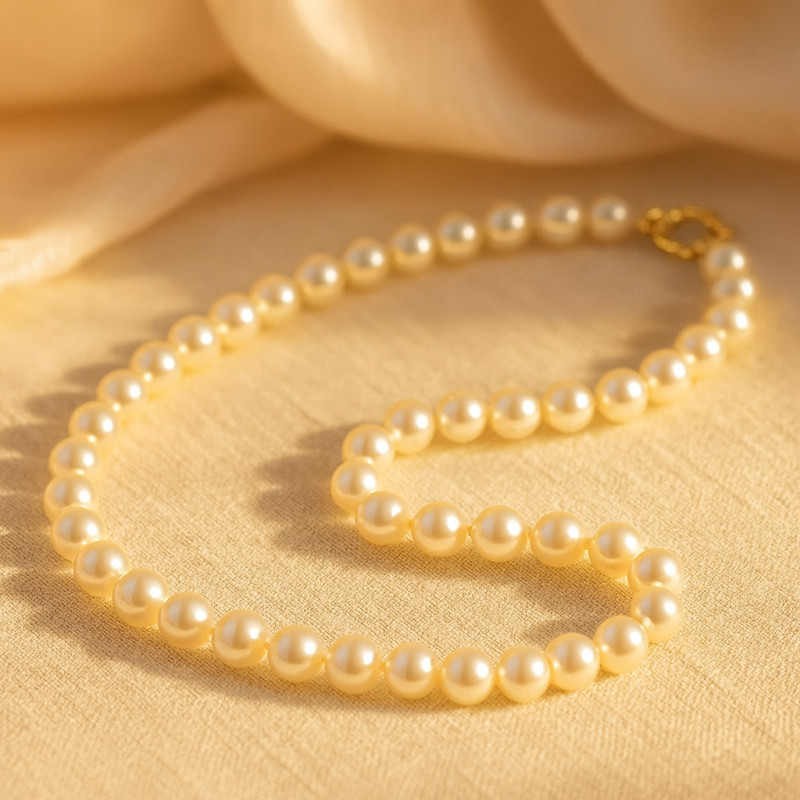 Collier Carador Or Jaune 750/000 - Perles de culture