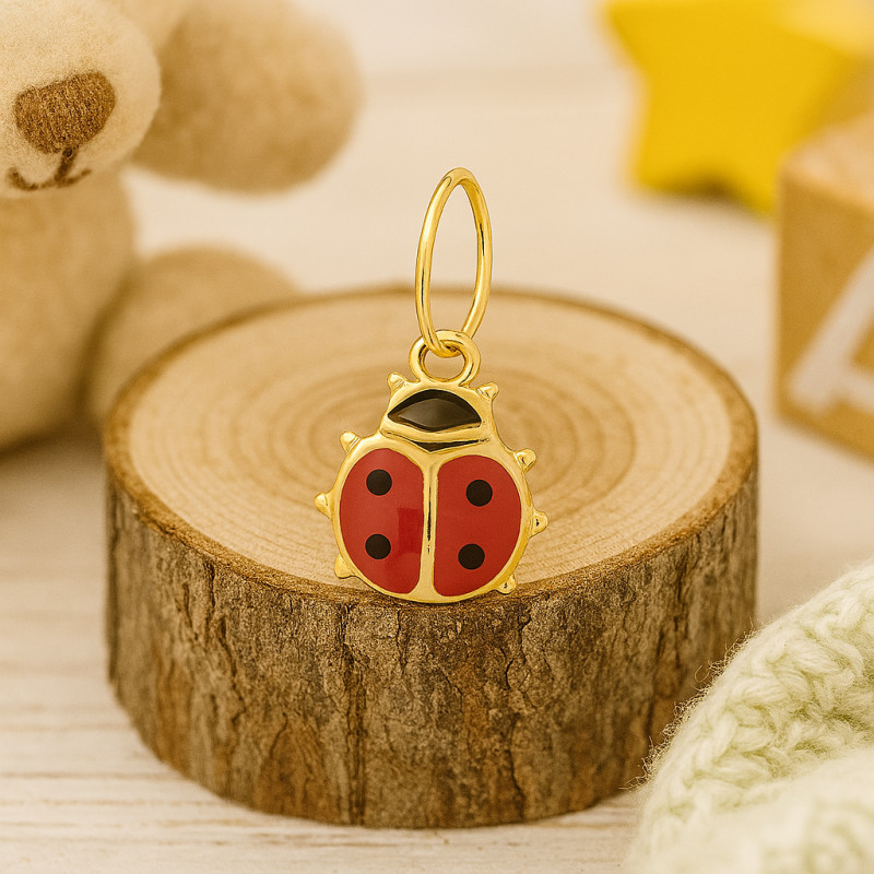 Pendentif Coccinelle en or jaune 750/000