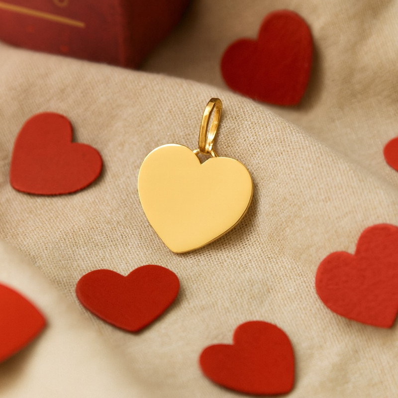 Pendentif Carador coeur fin or jaune 750/000